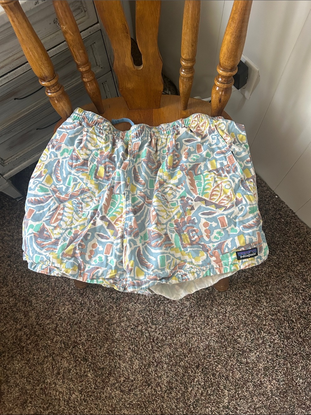 Patagonia Pastel Multicolor Athletic Shorts